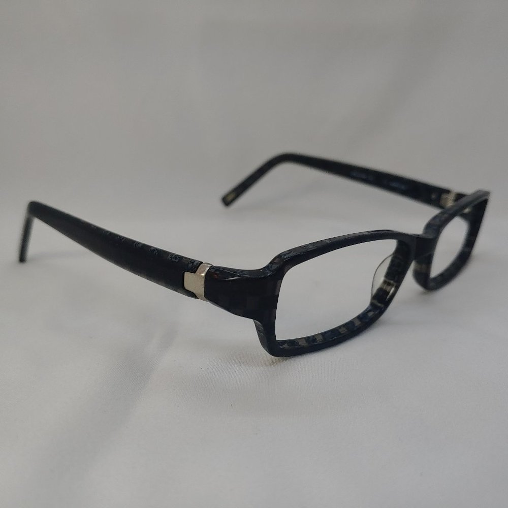 KLiiK Denmark Eyeglass Frames 412 913 Plastic Full Rim Black Silver Gray
